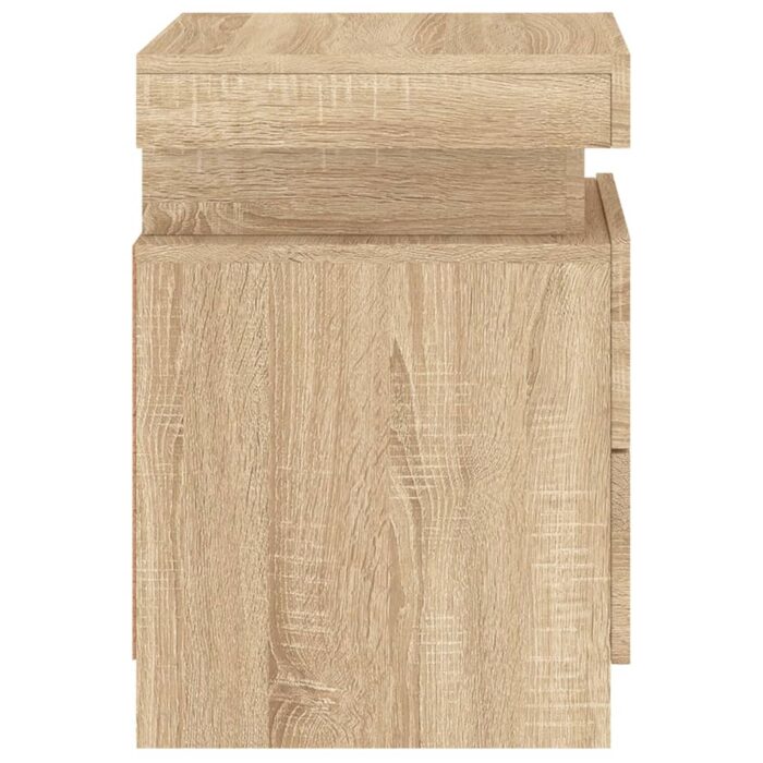Table de chevet avec lumières LED chêne sonoma 35x39x55 cm – Image 7