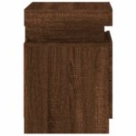 Table de chevet avec lumières LED chêne marron 35x39x55 cm – Image 7