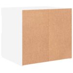 Table de chevet avec lumières LED blanc 50x40x45 cm – Image 8