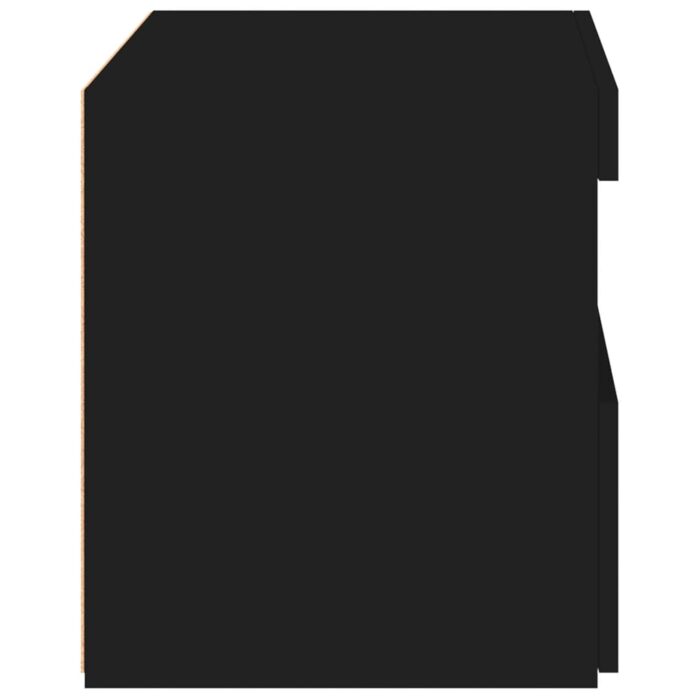 Tables de chevet avec lumières LED 2 pcs noir 50x40x45 cm – Image 8
