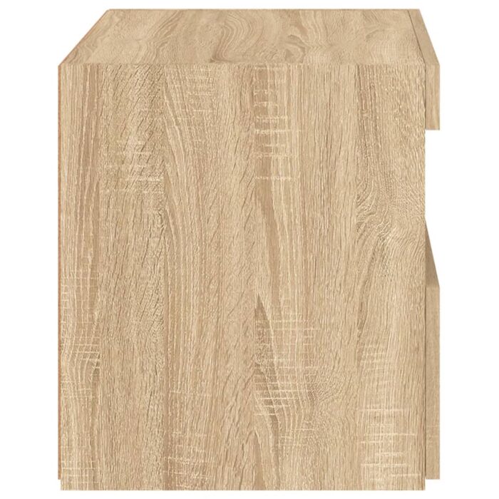 Table de chevet avec lumières LED chêne sonoma 50x40x45 cm – Image 7