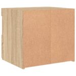 Table de chevet avec lumières LED chêne sonoma 50x40x45 cm – Image 8