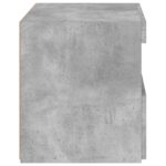 Tables de chevet avec lumières LED 2 pcs gris béton 50x40x45 cm – Image 8