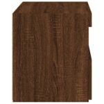 Tables de chevet et lumières LED 2 pcs chêne marron 50x40x45 cm – Image 8