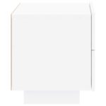 Table de chevet avec lumières LED blanc 70x36x40,5 cm – Image 6