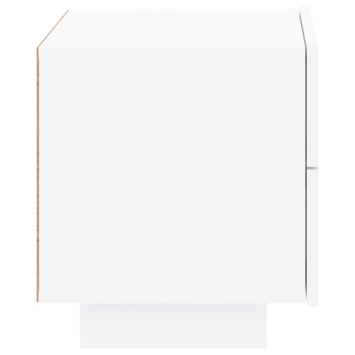Table de chevet avec lumières LED blanc 70x36x40,5 cm – Image 6