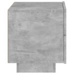 Table de chevet avec lumières LED gris béton 70x36x40,5 cm – Image 6