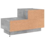 Table de chevet avec lumières LED gris béton 70x36x40,5 cm – Image 7