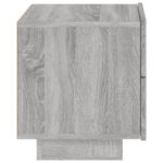 Table de chevet avec lumières LED sonoma gris 70x36x40,5 cm – Image 6
