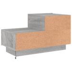 Table de chevet avec lumières LED sonoma gris 70x36x40,5 cm – Image 7