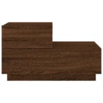 Table de chevet avec lumières LED chêne marron 70x36x40,5 cm – Image 5
