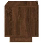 Table de chevet avec lumières LED chêne marron 70x36x40,5 cm – Image 6