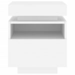Armoire de chevet avec lumières LED blanc 40x39x48,5 cm – Image 5