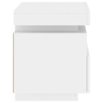 Armoire de chevet avec lumières LED blanc 40x39x48,5 cm – Image 6