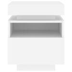 Armoires de chevet avec lumières LED 2 pcs blanc 40x39x48,5 cm – Image 6