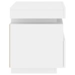 Armoires de chevet avec lumières LED 2 pcs blanc 40x39x48,5 cm – Image 7