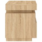 Armoire de chevet avec lumières LED chêne sonoma 40x39x48,5 cm – Image 6