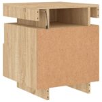 Armoire de chevet avec lumières LED chêne sonoma 40x39x48,5 cm – Image 7