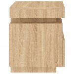 Armoires de chevet avec lumières LED 2 pcs chêne sonoma – Image 7