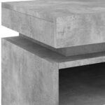 Armoires de chevet avec lumières LED 2 pcs gris béton – Image 9
