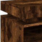 Armoire de chevet avec lumières LED chêne fumé 40x39x48,5 cm – Image 8