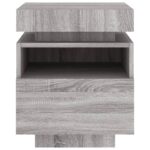 Armoire de chevet avec lumières LED sonoma gris 40x39x48,5 cm – Image 5