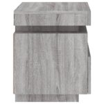 Armoire de chevet avec lumières LED sonoma gris 40x39x48,5 cm – Image 6