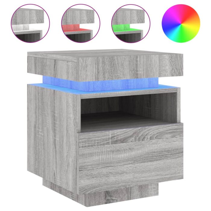 VXL8721012253797_g_en_hd_3.jpg Armoires de chevet avec lumières LED 2 pcs sonoma gris – Image 3