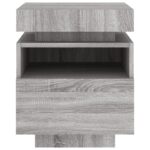 Armoires de chevet avec lumières LED 2 pcs sonoma gris – Image 6