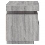 Armoires de chevet avec lumières LED 2 pcs sonoma gris – Image 7