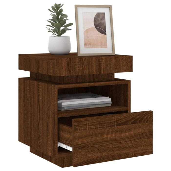 VXL8721012253803_g_en_hd_2.jpg Armoire de chevet avec lumières LED chêne marron 40x39x48,5 cm – Image 2