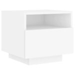 Table de chevet avec lumières LED blanc 40x39x37 cm – Image 3