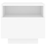 Table de chevet avec lumières LED blanc 40x39x37 cm – Image 5