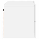 Tables de chevet murales avec lumières LED 2 pcs blanc – Image 7