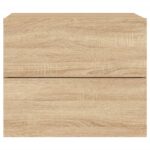 Table de chevet murale avec lumières LED chêne sonoma – Image 5