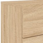 Table de chevet murale avec lumières LED chêne sonoma – Image 8