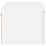 Table de chevet murale avec lumières LED blanc – Image 6