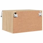 Table de chevet murale avec lumières LED chêne sonoma – Image 7