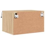 Tables de chevet murales avec lumières LED 2 pcs chêne sonoma – Image 8