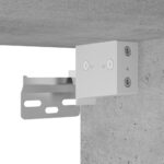 Tables de chevet murales avec lumières LED 2 pcs gris béton – Image 10