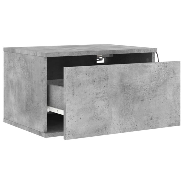 VXL8721012254176_g_en_hd_5.jpg Tables de chevet murales avec lumières LED 2 pcs gris béton – Image 5