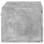 Tables de chevet murales avec lumières LED 2 pcs gris béton – Image 7