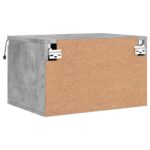 Tables de chevet murales avec lumières LED 2 pcs gris béton – Image 8