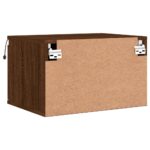Table de chevet murale avec lumières LED chêne marron – Image 7