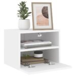 Meubles TV muraux 2 pcs blanc 40x30x30 cm bois d'ingénierie – Image 3