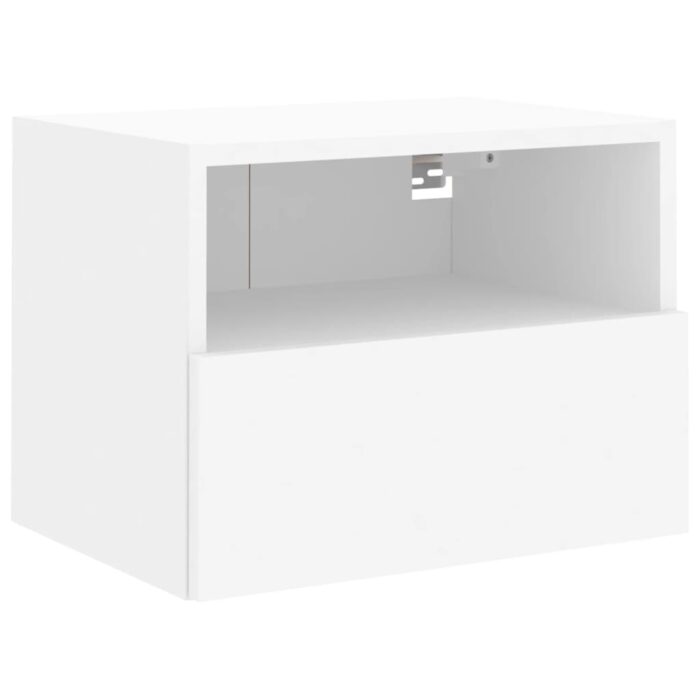 Meubles TV muraux 2 pcs blanc 40x30x30 cm bois d'ingénierie – Image 4