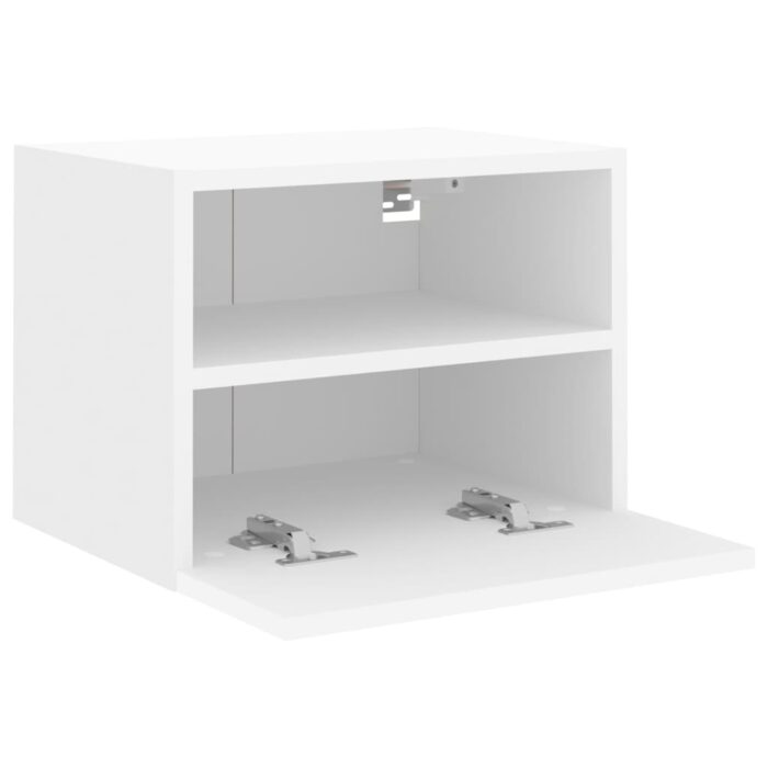 Meubles TV muraux 2 pcs blanc 40x30x30 cm bois d'ingénierie – Image 5