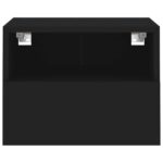 Meuble TV mural noir 40x30x30 cm bois d'ingénierie – Image 5