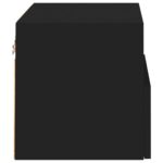 Meuble TV mural noir 40x30x30 cm bois d'ingénierie – Image 6