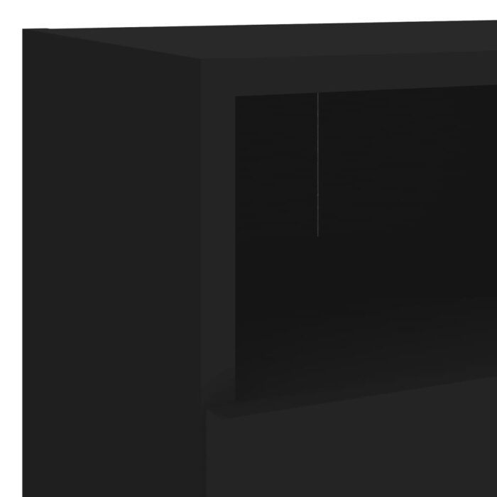 Meuble TV mural noir 40x30x30 cm bois d'ingénierie – Image 8
